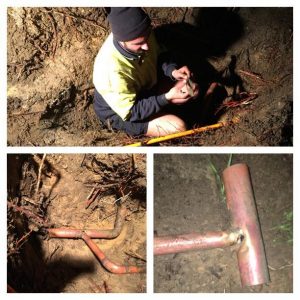 Burst water pipe fix